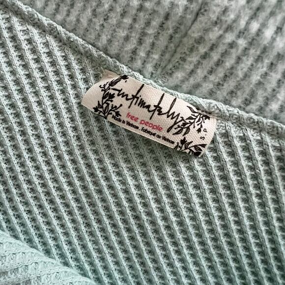 NWOT Free People Autumn Cozy Bodysuit Women's Blouse Top Shirt Small Mint Green - Picture 8 of 9